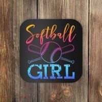 Softball Girls Softball Player Softball Girl Coaster thumb 0