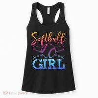 Softball Girls Softball Player Softball Girl Women's Tank Top thumb 0