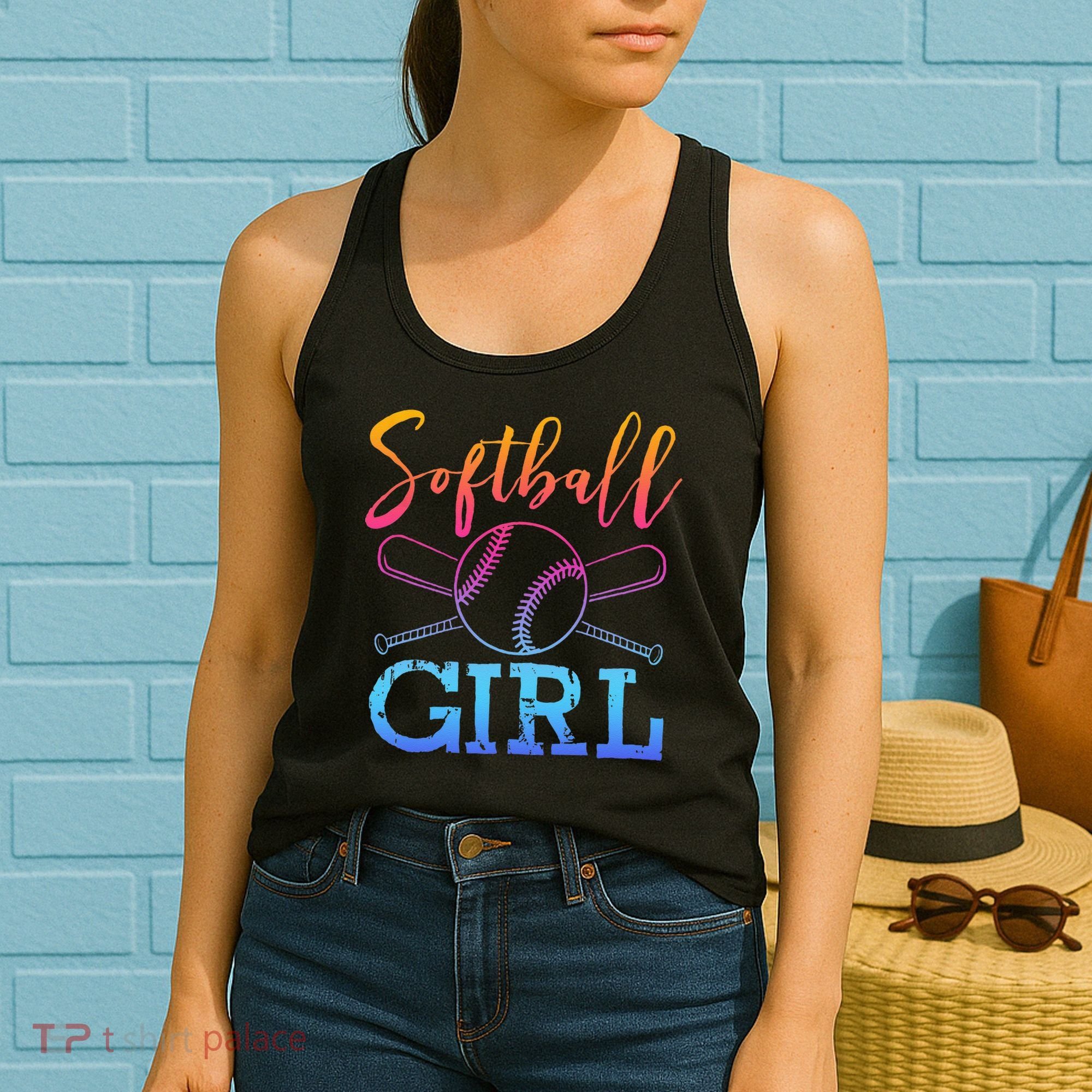 Softball Girls Softball Player Softball Girl Women's Tank Top