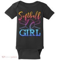 Softball Girls Softball Player Softball Girl Baby Bodysuit thumb 0