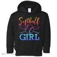 Softball Girls Softball Player Softball Girl Toddler Hoodie thumb 0