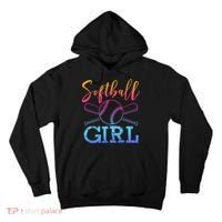 Softball Girls Softball Player Softball Girl Tall Hoodie thumb 0