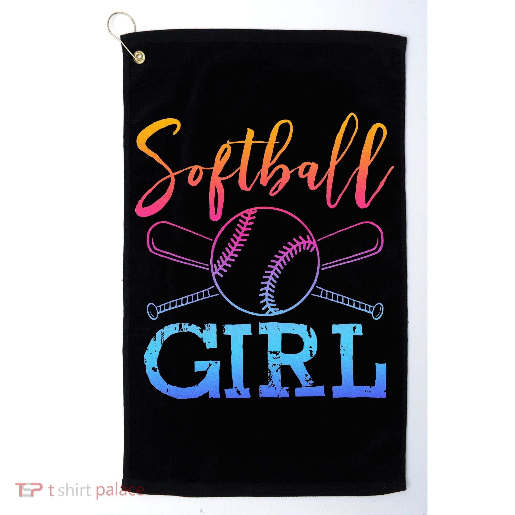 Softball Girls Softball Player Softball Girl Golf Towel