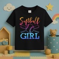 Softball Girls Softball Player Softball Girl Toddler T-Shirt thumb 3