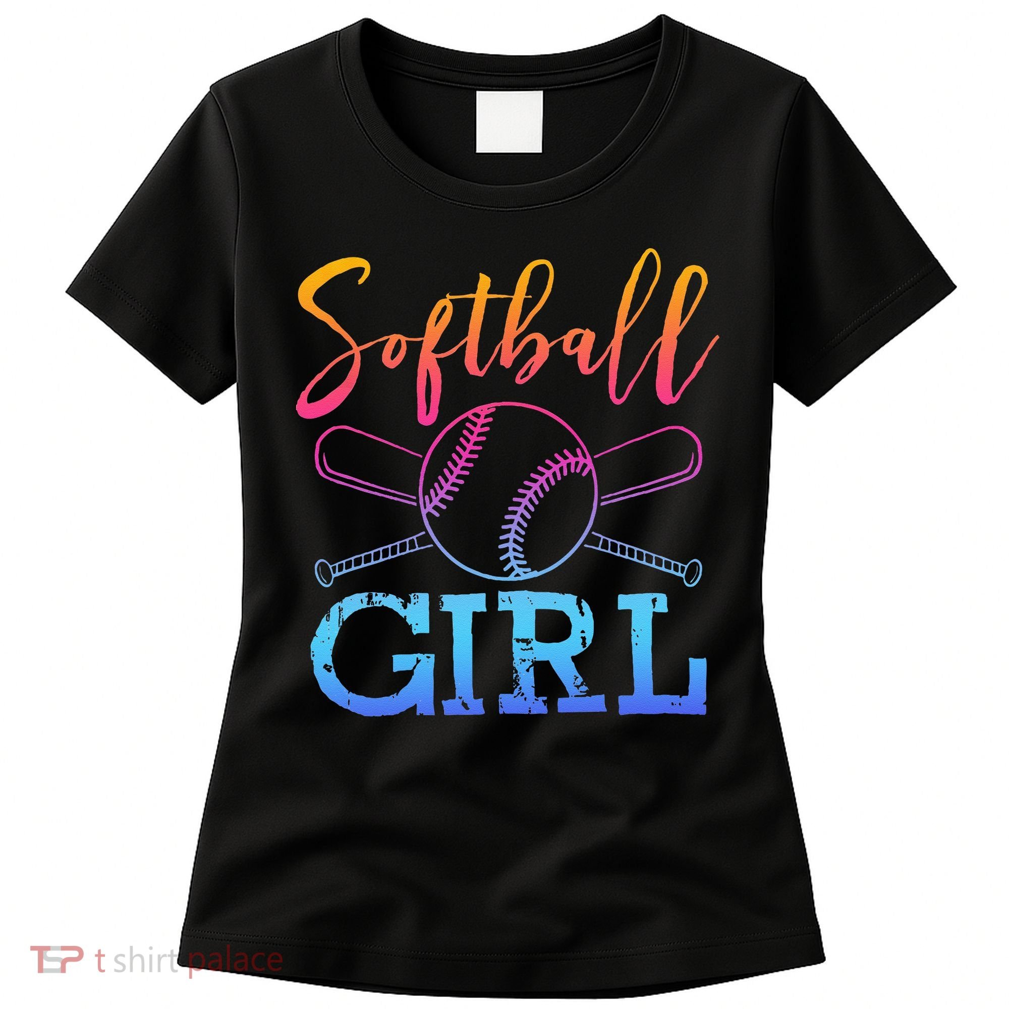 Softball Girls Softball Player Softball Girl Women's T-Shirt