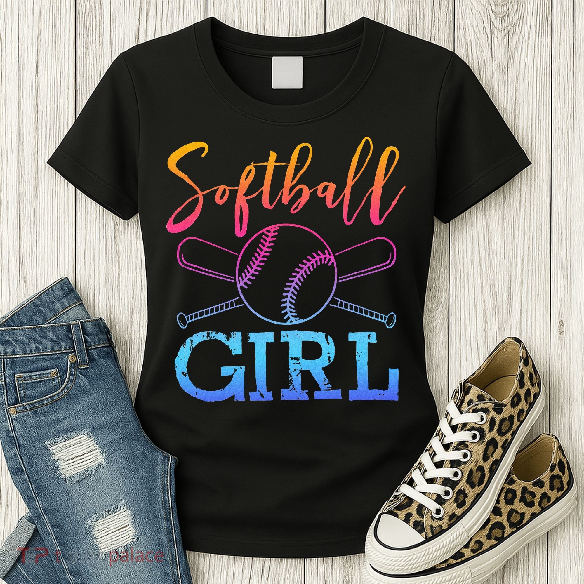 Softball Girls Softball Player Softball Girl Women's T-Shirt