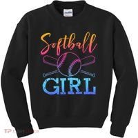 Softball Girls Softball Player Softball Girl Kids Sweatshirt thumb 0