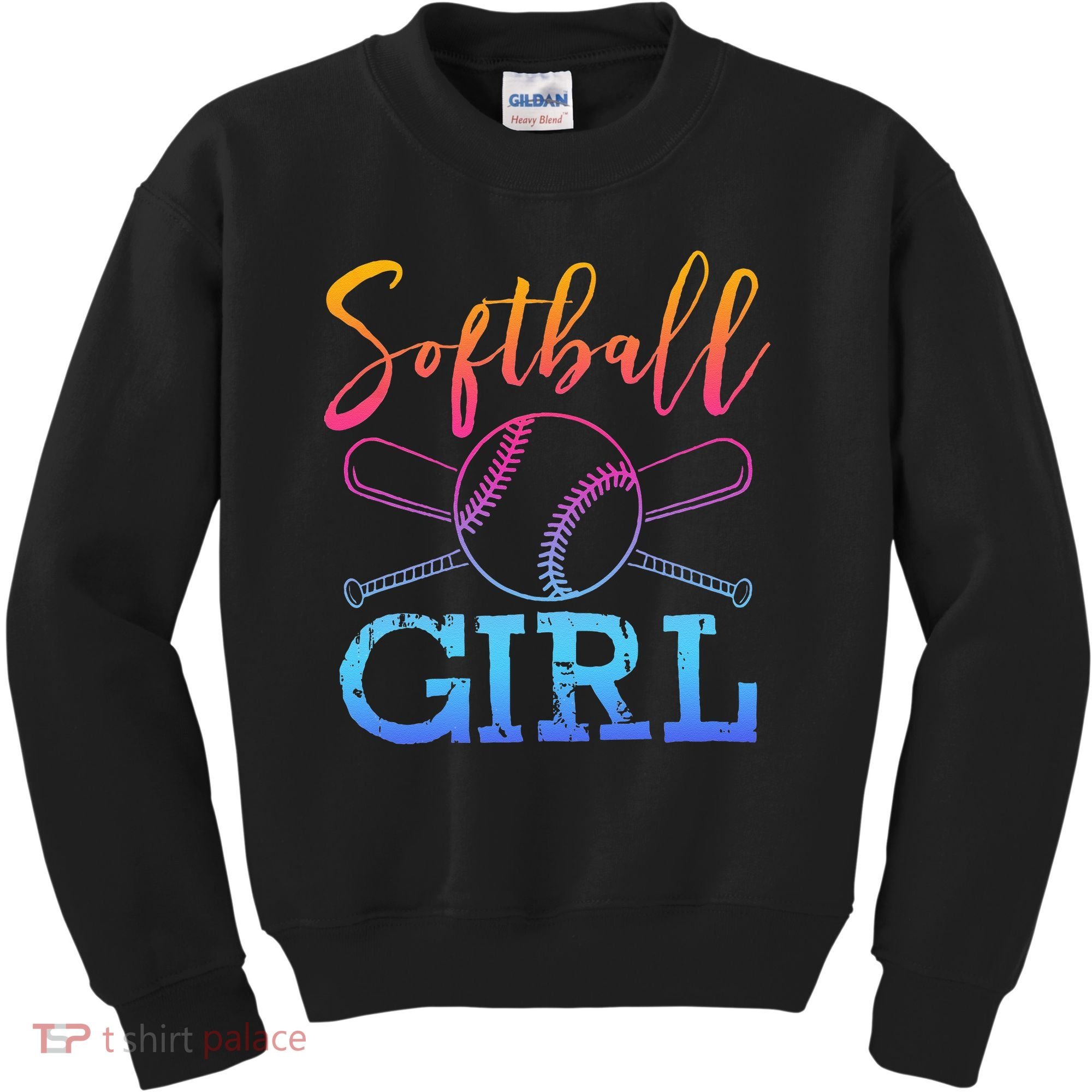 Softball Girls Softball Player Softball Girl Kids Sweatshirt