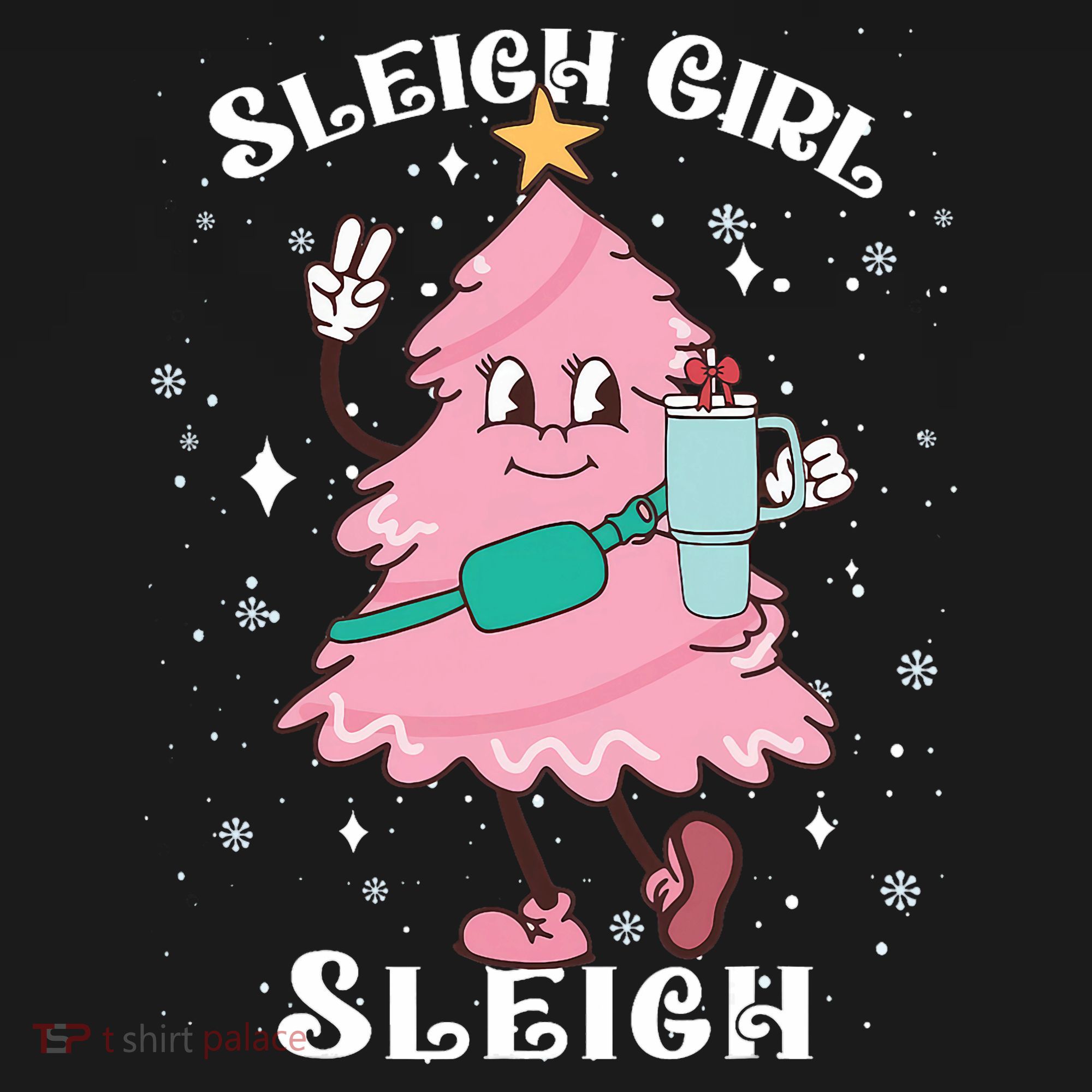 Sleigh Girl Sleigh Reindeer Christmas Retro Xmas Pjs Holiday Women's Hoodie