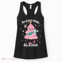 Sleigh Girl Sleigh Reindeer Christmas Retro Xmas Pjs Holiday Women's Tank Top thumb 0
