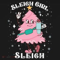 Sleigh Girl Sleigh Reindeer Christmas Retro Xmas Pjs Holiday Women's Tank Top thumb 5