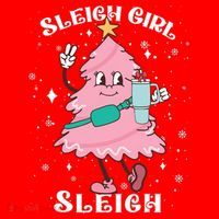Sleigh Girl Sleigh Reindeer Christmas Retro Xmas Pjs Holiday Santa Hat thumb 1