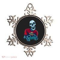 Scary Gamer Skeleton Playing Video Games Graphic Ornament thumb 0