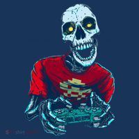 Scary Gamer Skeleton Playing Video Games Graphic Apron thumb 3