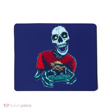 Scary Gamer Skeleton Playing Video Games Graphic Mousepad