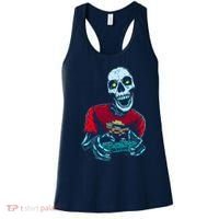 Scary Gamer Skeleton Playing Video Games Graphic Women's Tank Top thumb 0