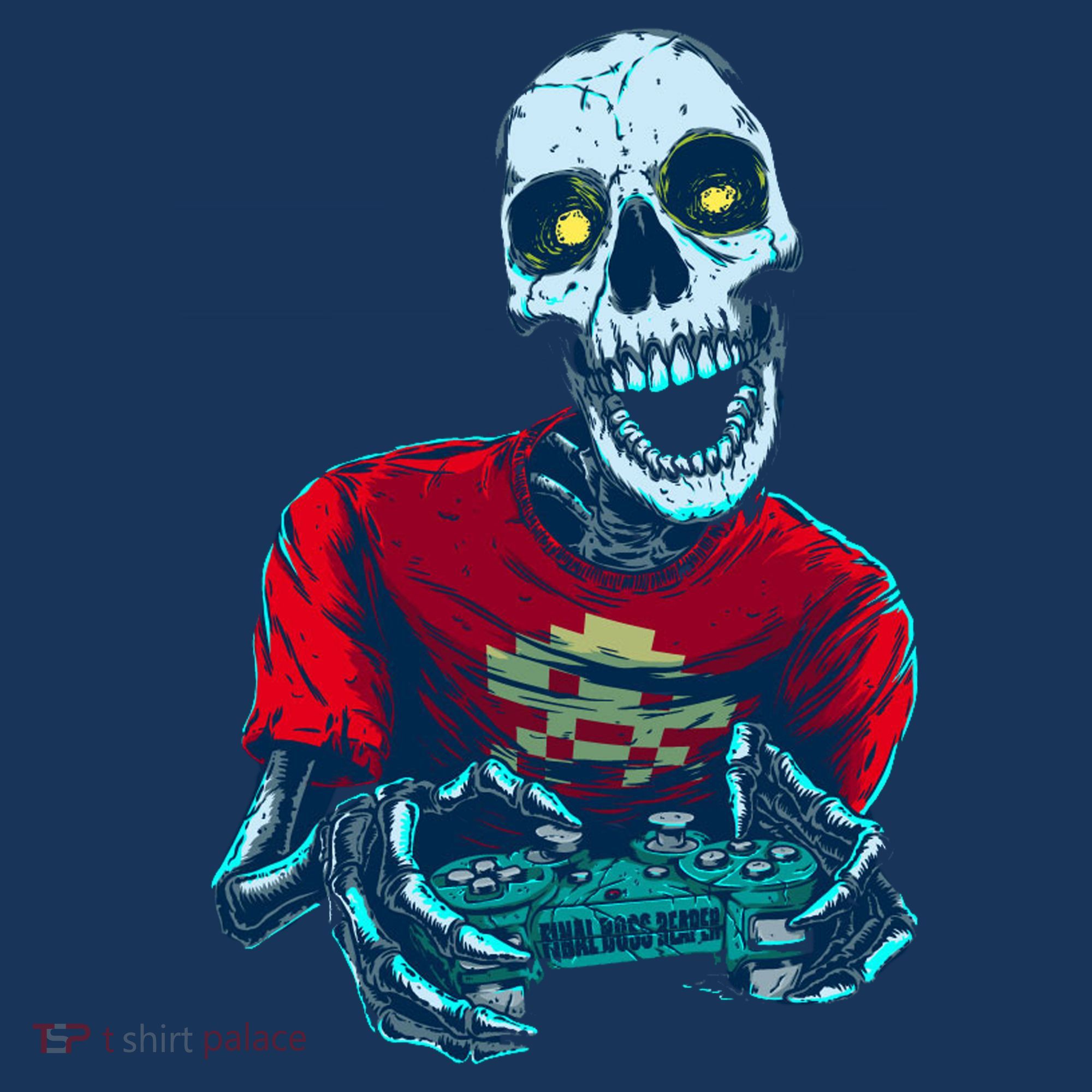 Scary Gamer Skeleton Playing Video Games Graphic Baby Bodysuit