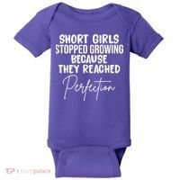 Short Girls Stopped Growing Perfection Baby Bodysuit thumb 0