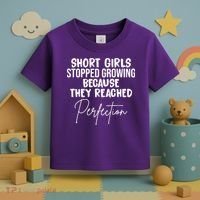 Short Girls Stopped Growing Perfection Toddler T-Shirt thumb 3