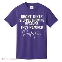 Short Girls Stopped Growing Perfection Kids T-Shirt thumb 0