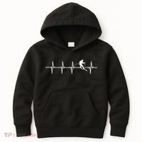 Skiing Gift Ski Heartbeat Gift For Skiers Cool Gift Kids Hoodie thumb 0