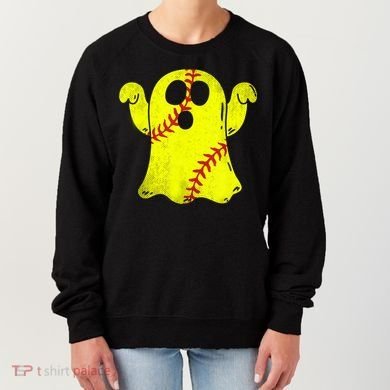 Softball Ghost Softball Lover Halloween Costume Women's Sweatshirt