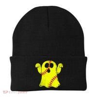 Softball Ghost Softball Lover Halloween Costume Beanie thumb 0