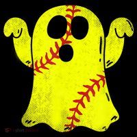 Softball Ghost Softball Lover Halloween Costume Women's Hoodie thumb 2