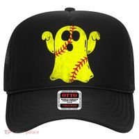 Softball Ghost Softball Lover Halloween Costume Hat thumb 0