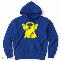 Softball Ghost Softball Lover Halloween Costume Hoodie thumb 0