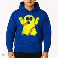 Softball Ghost Softball Lover Halloween Costume Hoodie thumb 2