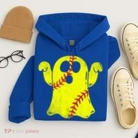 Softball Ghost Softball Lover Halloween Costume Hoodie thumb 4