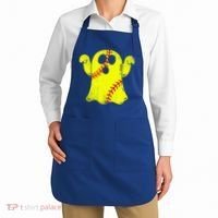 Softball Ghost Softball Lover Halloween Costume Apron thumb 2
