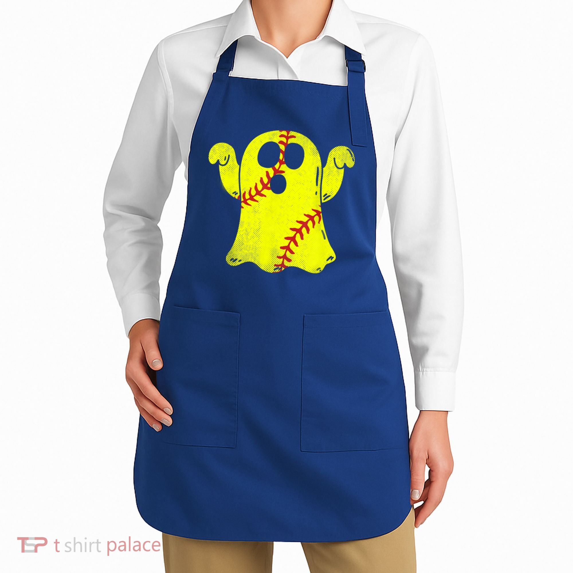Softball Ghost Softball Lover Halloween Costume Apron