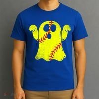 Softball Ghost Softball Lover Halloween Costume T-Shirt thumb 3