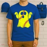 Softball Ghost Softball Lover Halloween Costume T-Shirt thumb 6