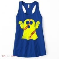 Softball Ghost Softball Lover Halloween Costume Women's Tank Top thumb 0