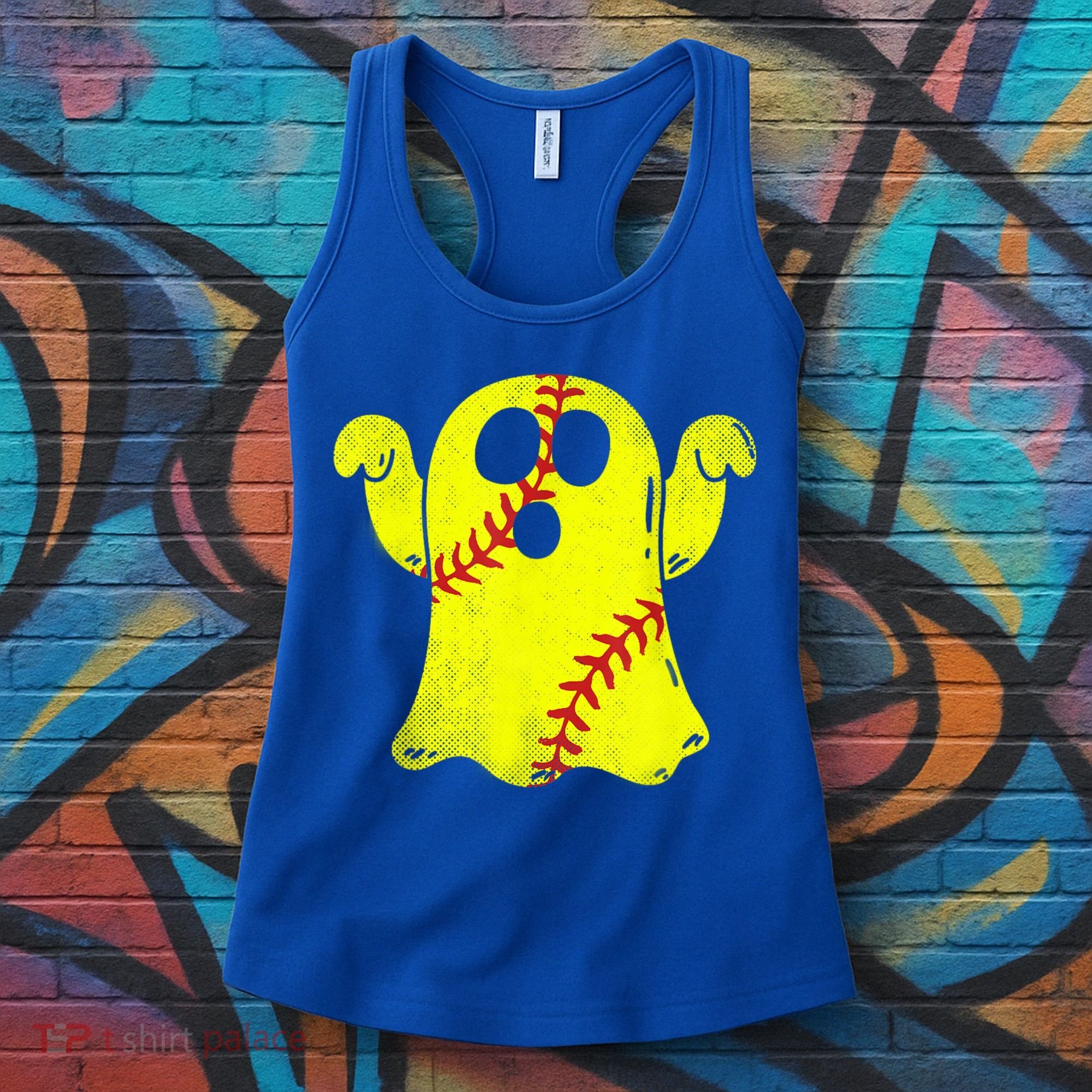 Softball Ghost Softball Lover Halloween Costume Women's Tank Top