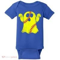 Softball Ghost Softball Lover Halloween Costume Baby Bodysuit thumb 0
