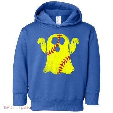 Softball Ghost Softball Lover Halloween Costume Toddler Hoodie