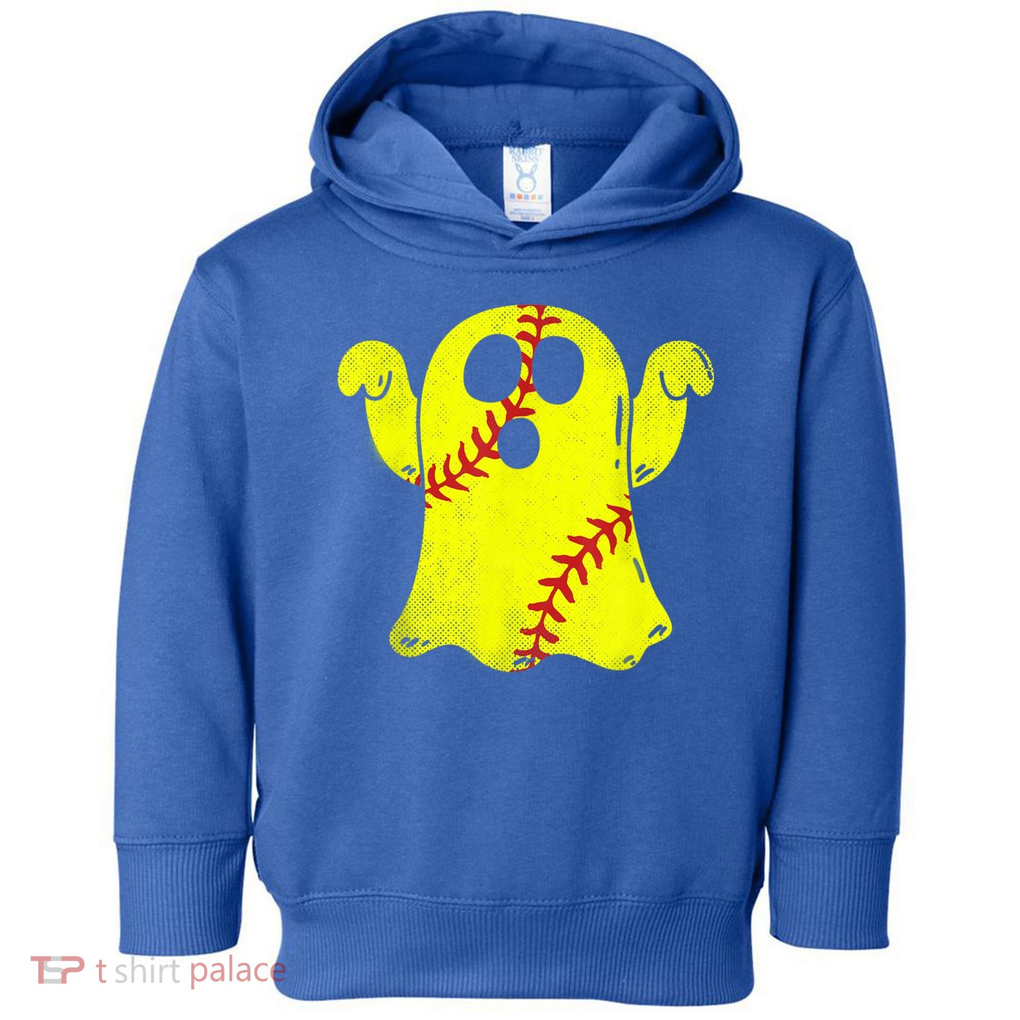 Softball Ghost Softball Lover Halloween Costume Toddler Hoodie