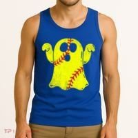 Softball Ghost Softball Lover Halloween Costume Tank Top thumb 3