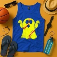 Softball Ghost Softball Lover Halloween Costume Tank Top thumb 4