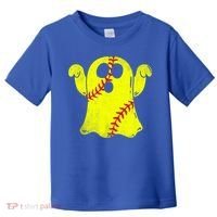 Softball Ghost Softball Lover Halloween Costume Toddler T-Shirt thumb 0