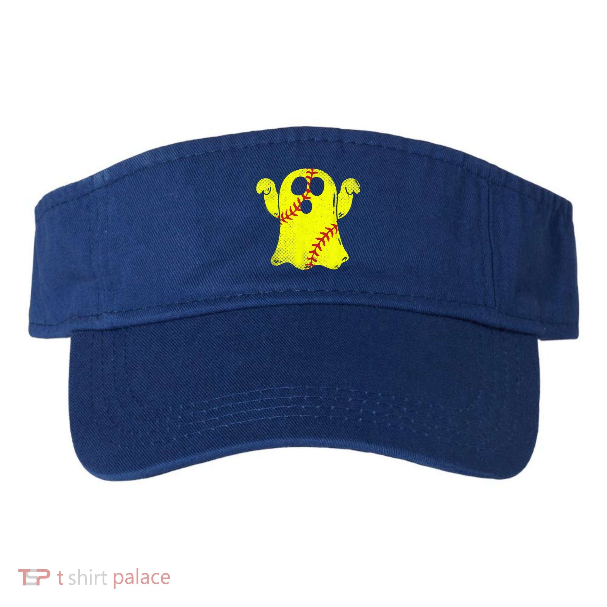 Softball Ghost Softball Lover Halloween Costume Visor