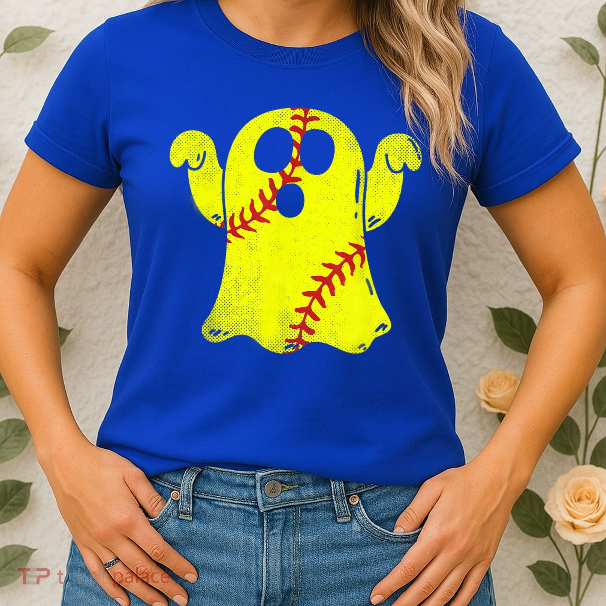 Softball Ghost Softball Lover Halloween Costume Women's T-Shirt