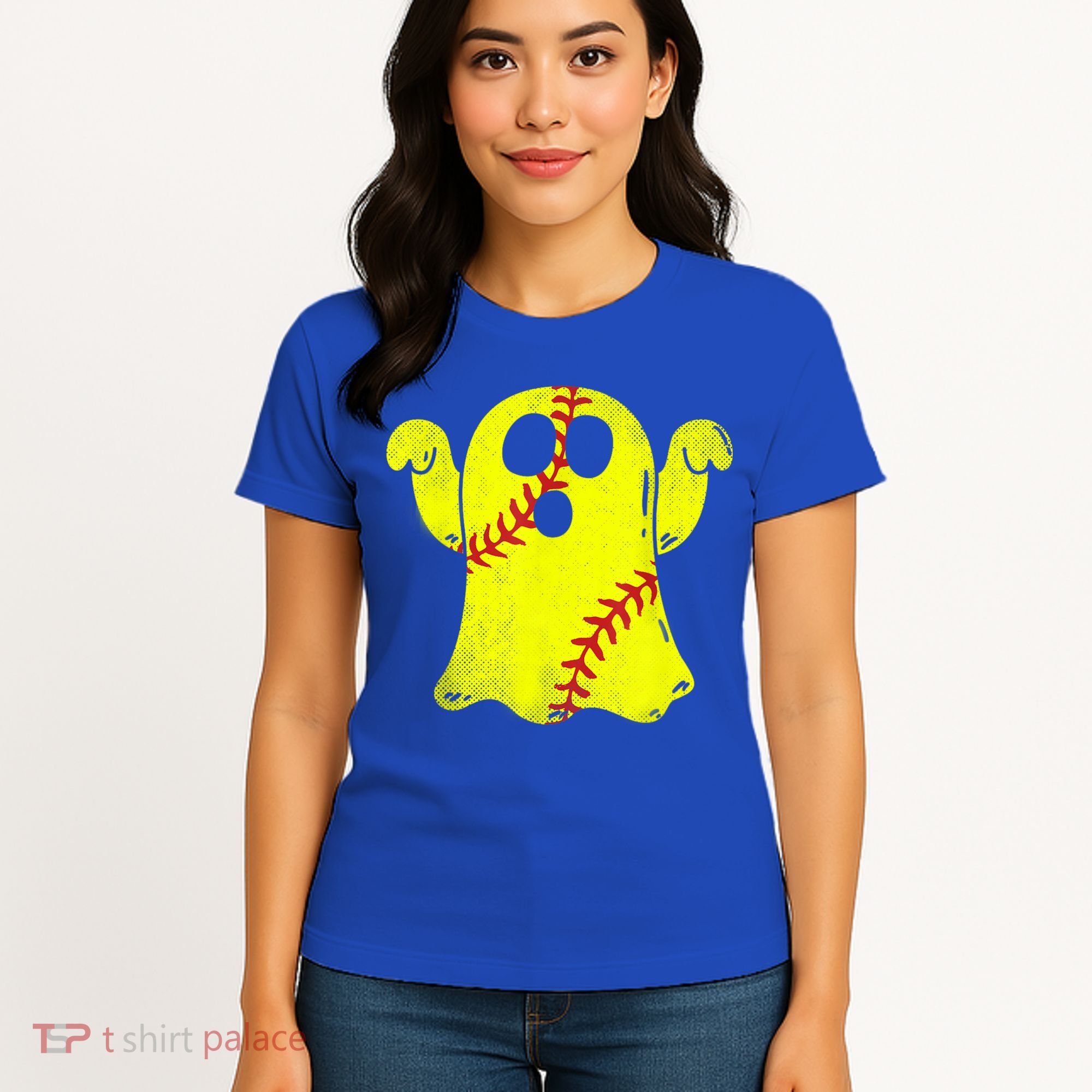 Softball Ghost Softball Lover Halloween Costume Women's T-Shirt