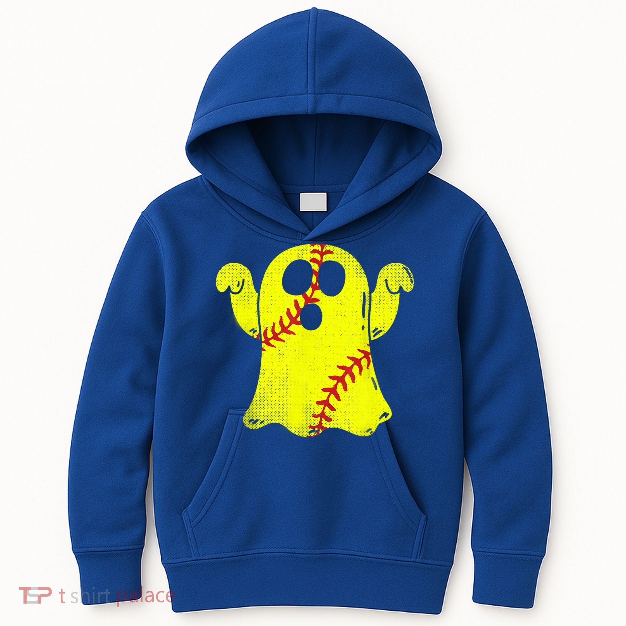 Softball Ghost Softball Lover Halloween Costume Kids Hoodie
