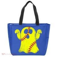 Softball Ghost Softball Lover Halloween Costume Tote Bag thumb 0