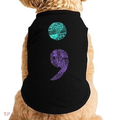 Semicolon Gift Suicide Prevention Awareness Doggie Tank